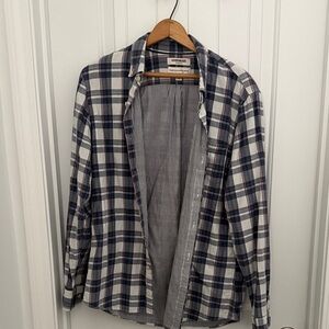 Goodthreads Navy and White Plaid Men's Shirt